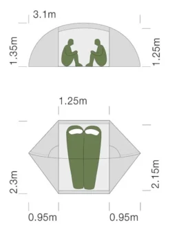 Exped Orion II Green Trekkerstent -Vango Winkel 2740623 7640120111205 2