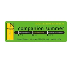 Lowland Companion Summer Slaapzak -Vango Winkel 3244688 8718627780282 5