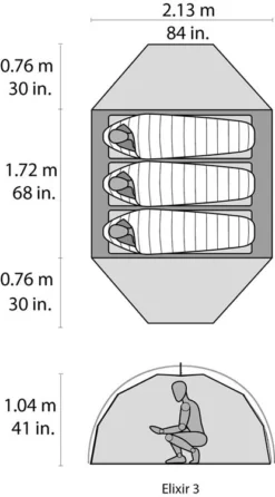 Msr Elixir 3 Tent - Green V2 Trekkerstent -Vango Winkel 3519065 67529 msr elixir 3 tent green v2 trekkerstent 50