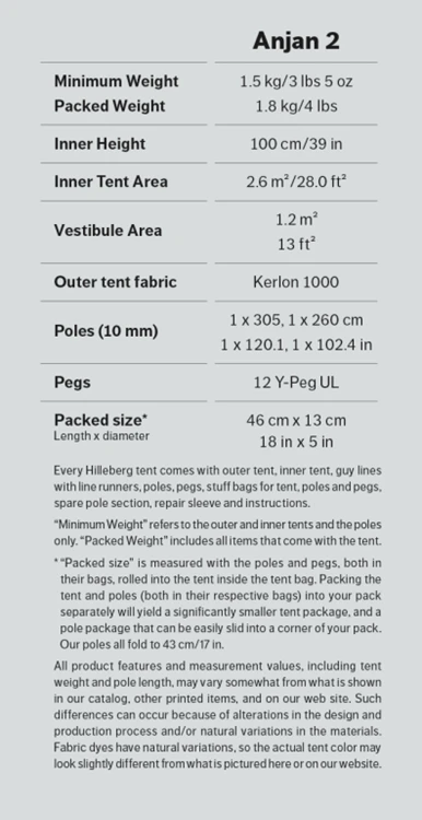 Hilleberg Anjan 2 Trekkerstent 3 Hilleberg Anjan 2 Trekkerstent - Afbeelding 3