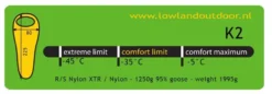 Lowland K2 Expedition Blue Slaapzak -Vango Winkel 4098760 80837 lowland k2 expedition blue slaapzak 40