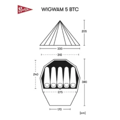 Spatz Wigwam 5 Btc Familietent -Vango Winkel 4347674 7615523298860 0