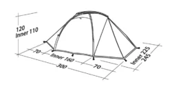 Robens Lodge Pro 3 Koepeltent -Vango Winkel 5551720 5709388111050 2