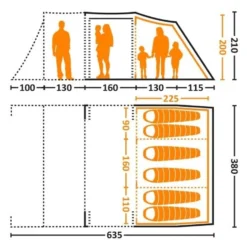 Eureka Spring Creek 6 Tp Familietent Showmodel -Vango Winkel 5678132 1000000081909 2
