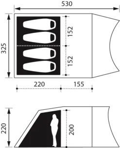 Nomad Dogon 4 Tc Air Familietent -Vango Winkel 7306731 8713044789023 3