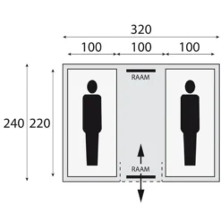 Safarica Chicco 2 Vis-A-Vis Tent -Vango Winkel 7571120 8717437037616 3