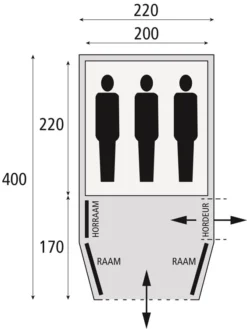 Safarica Blackhawk 220 Air Familietent -Vango Winkel 7571121 8717437037685 2
