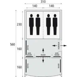 Safarica Indian Hills 310 Familietent -Vango Winkel 7571401 8717437042368 2