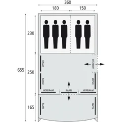Safarica Indian Hills 360 Familietent -Vango Winkel 7571404 8717437042375 2