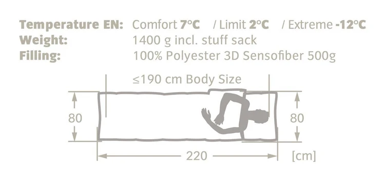 Vaude Navajo 500 Syn Slaapzak 2 Vaude Navajo 500 Syn Slaapzak - Afbeelding 2