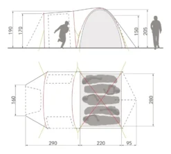 Vaude Campo Casa Xt 5P Trekkerstent -Vango Winkel 7743541 4052285819828 3
