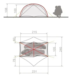 Vaude Space Seamless 1-2P Trekkerstent -Vango Winkel 7743564 4052285996598 3